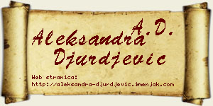 Aleksandra Đurđević vizit kartica